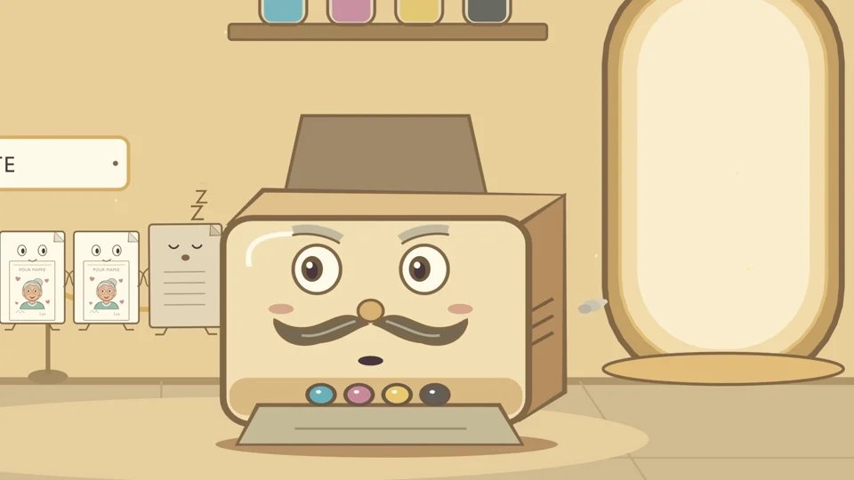 Gustave attend dans son atelier d’impression