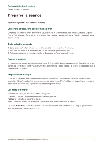 Aperçu : Le guide de séance